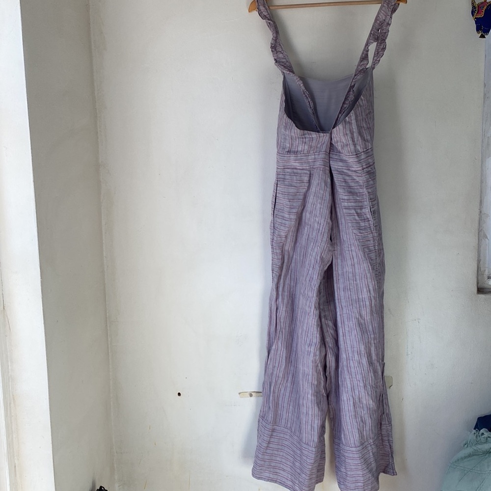 Anthro Elevenses 14 Linen Nantucket Jumpsuit - Picture 4 of 13